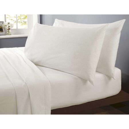 25cm Fitted Sheet Cream Single