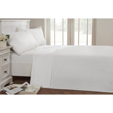 25cm Fitted Sheet King White