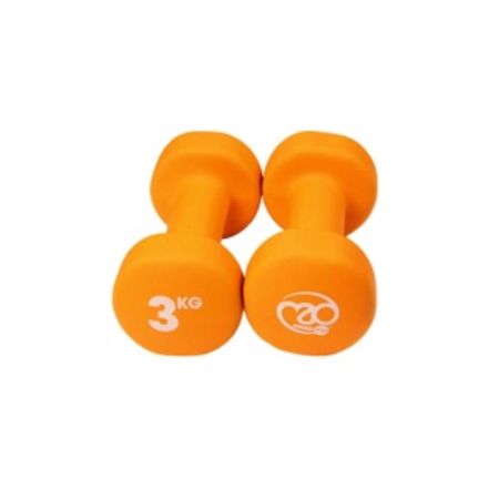 3kg Neoprene Dumbbells Orange 