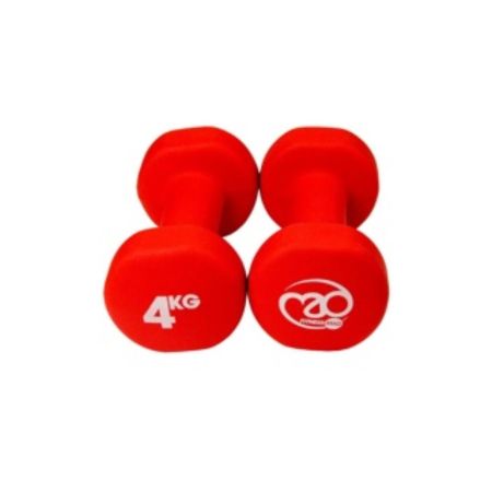 4kg Neoprene Dumbbells  Red 