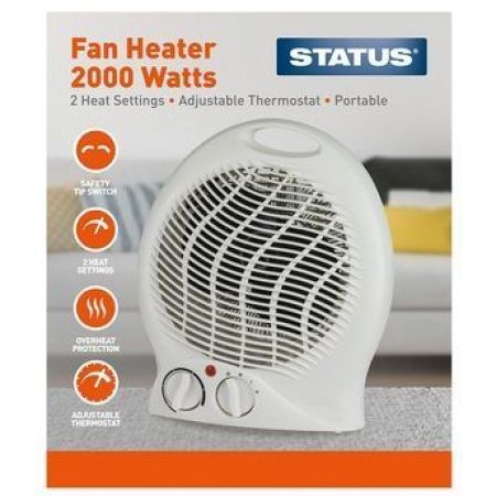 Status Fan Heater Upright 2kw 2 Heat Settings