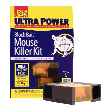 STV Ultra Power Block Bait Mouse Killer Station and Refill (STV565) - 5 x 20g 