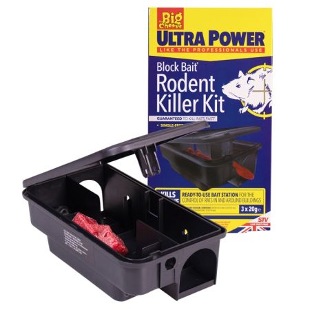 STV Ultra Power Block Bait2 Rat Killer Station (STV566) - 3 x 20g