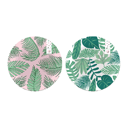 Summer Party Leaf Bamboo Printed Dinner Plate Dia 25cm