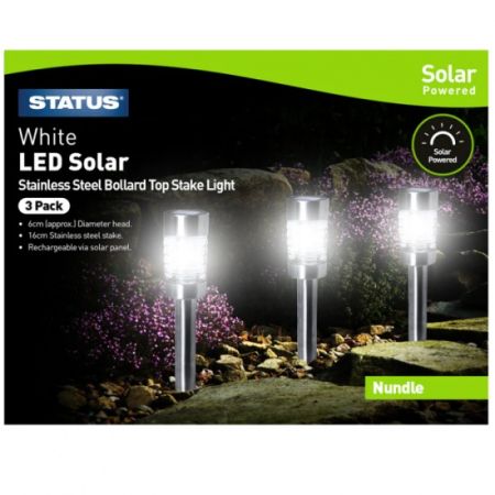 Status Nundle 6cm Solar Bollard Stake Light